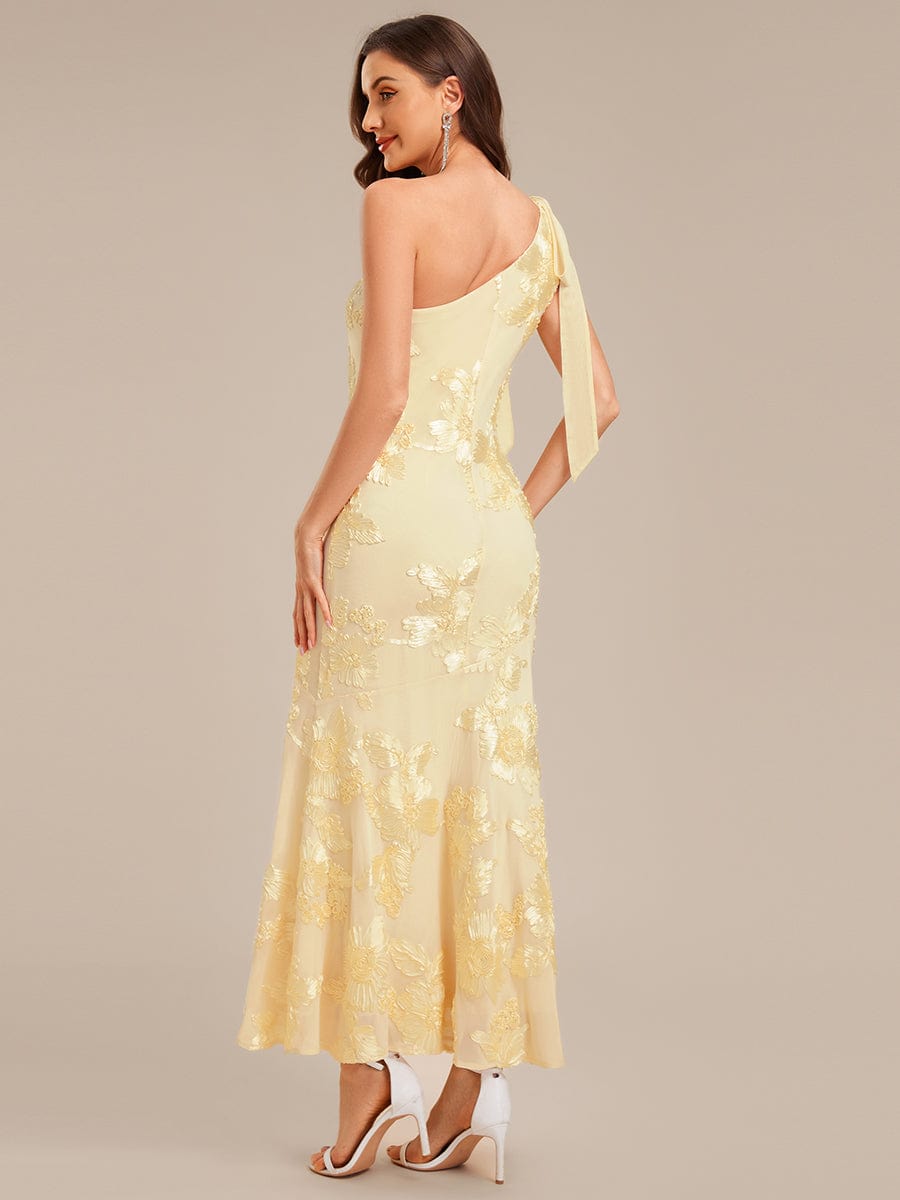 ever ARCELIA|Designer One Shoulder Ribbon Mermaid Evening Dress