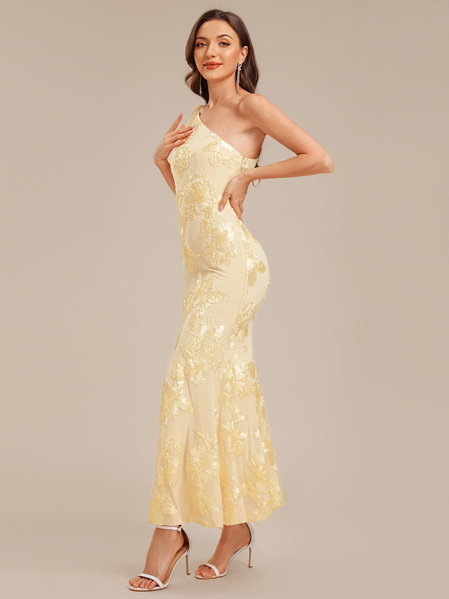 ever ARCELIA|Designer One Shoulder Ribbon Mermaid Evening Dress