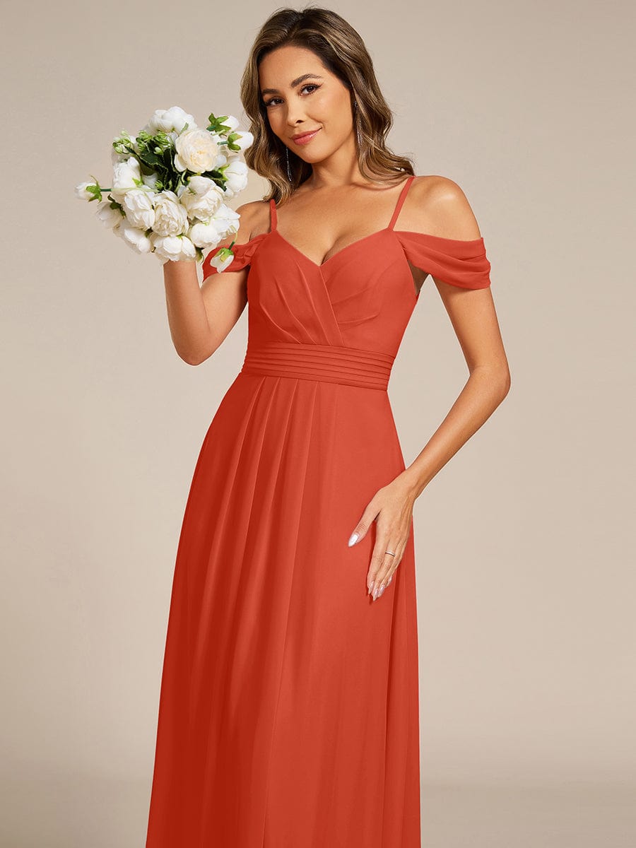 ever LIANNE|Multiway A-Line Off the Shoulder Chiffon Maxi Bridesmaid Dress