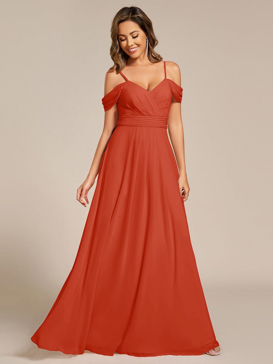 ever LIANNE|Multiway A-Line Off the Shoulder Chiffon Maxi Bridesmaid Dress