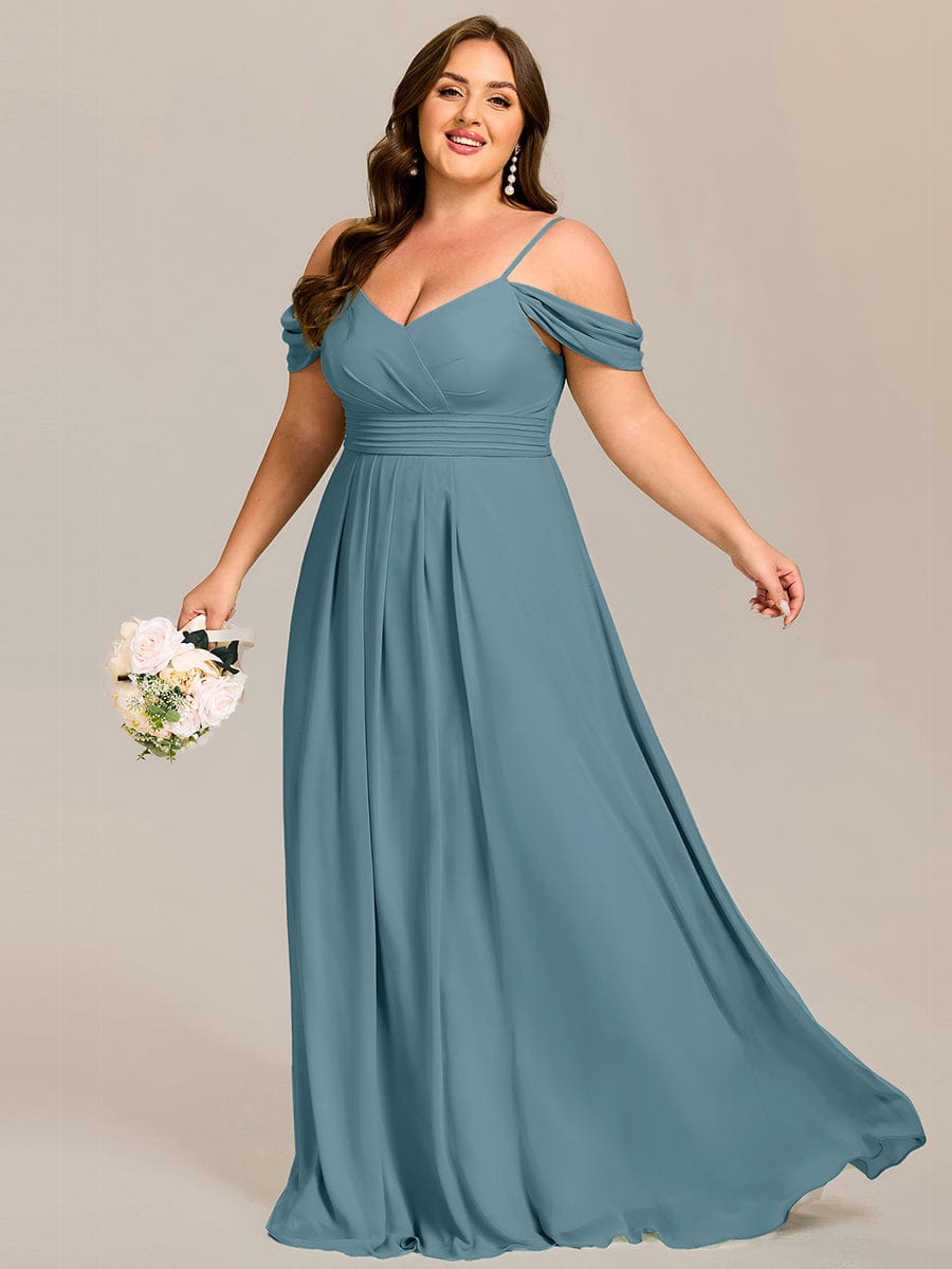 ever LIANNE|Multiway A-Line Off the Shoulder Chiffon Maxi Bridesmaid Dress
