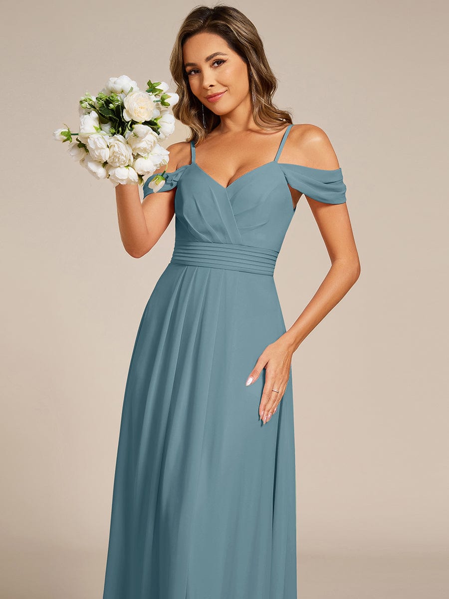 ever LIANNE|Multiway A-Line Off the Shoulder Chiffon Maxi Bridesmaid Dress
