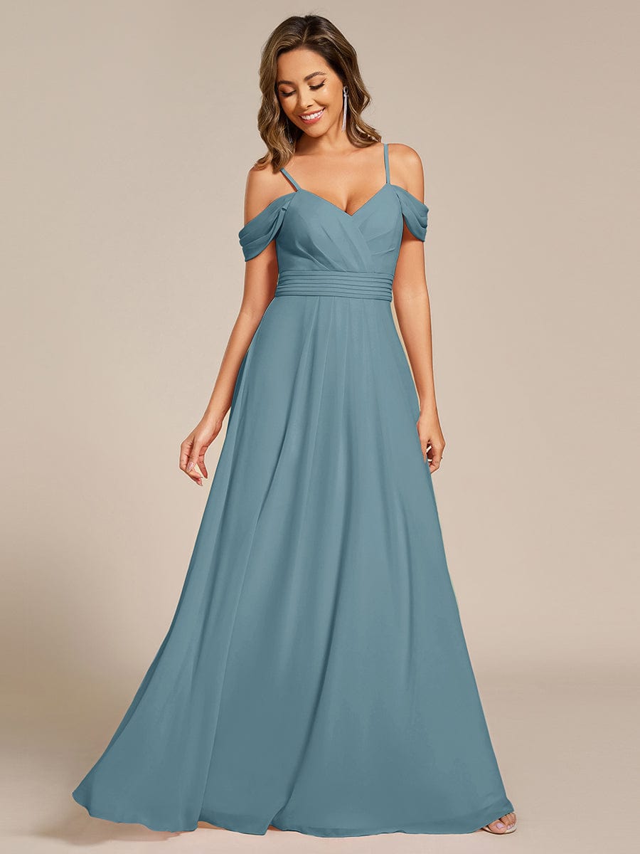ever LIANNE|Multiway A-Line Off the Shoulder Chiffon Maxi Bridesmaid Dress