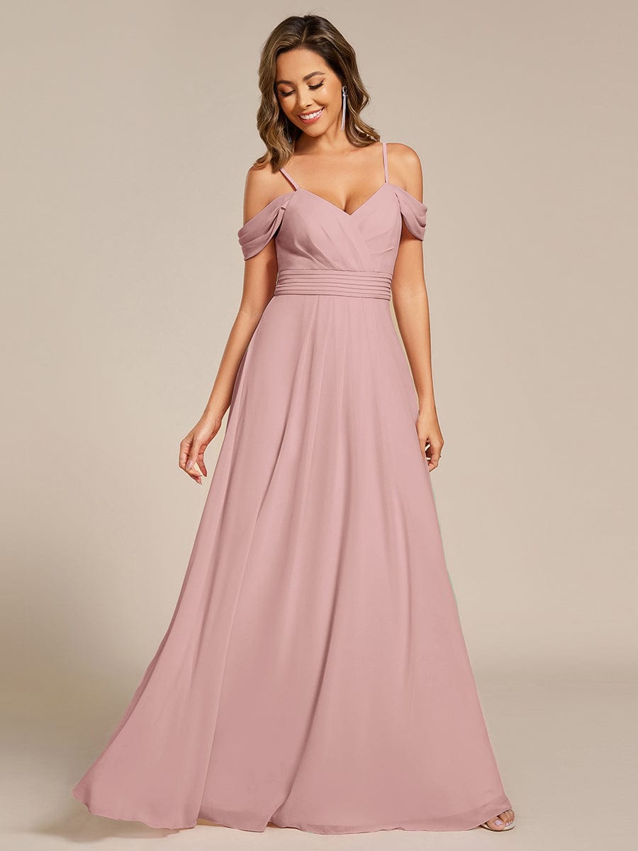 ever LIANNE|Multiway A-Line Off the Shoulder Chiffon Maxi Bridesmaid Dress