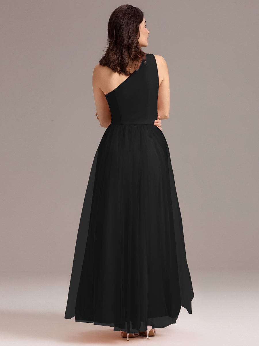 ever ARCADIA|Designer A-line One Shoulder Maxi Tulle Bridesmaid Dress