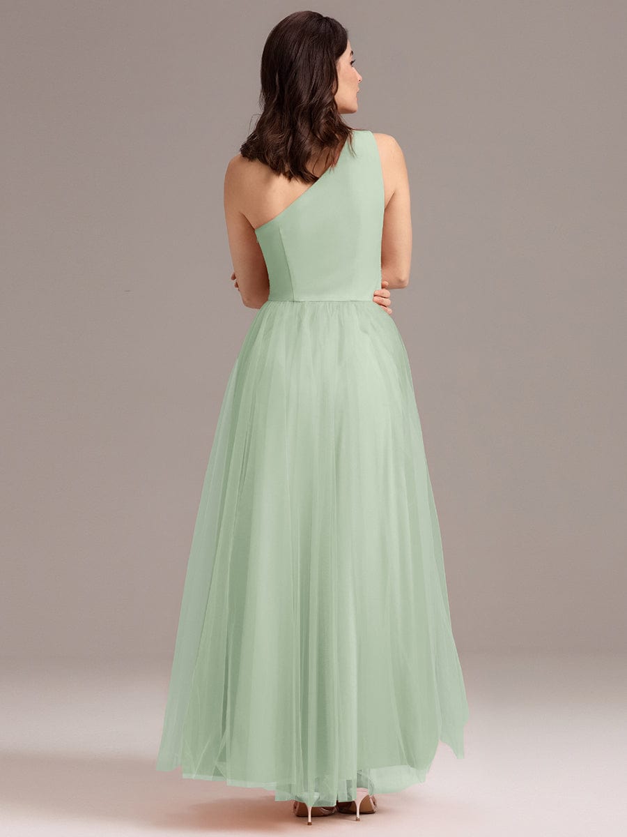 ever ARCADIA|Designer A-line One Shoulder Maxi Tulle Bridesmaid Dress