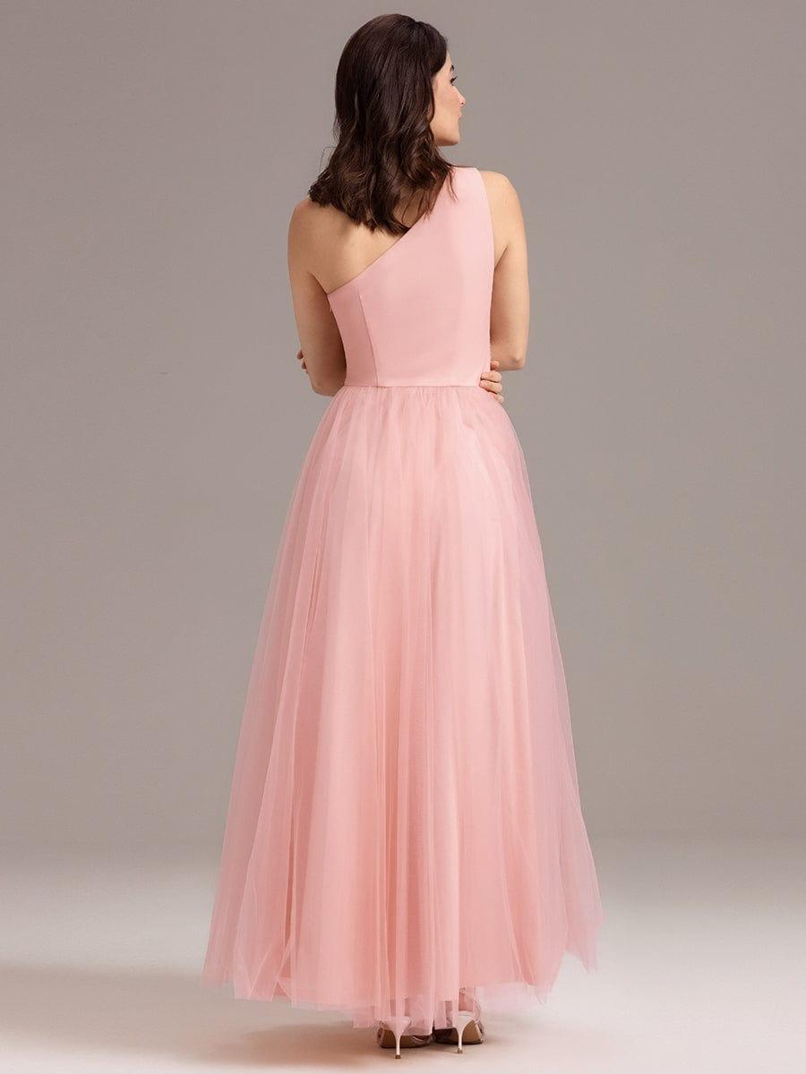 ever ARCADIA|Designer A-line One Shoulder Maxi Tulle Bridesmaid Dress