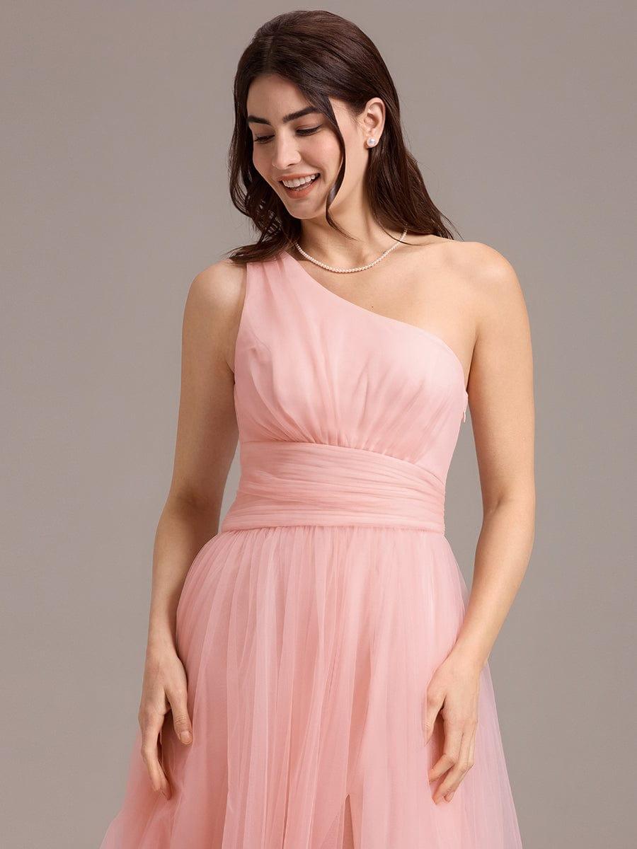 ever ARCADIA|Designer A-line One Shoulder Maxi Tulle Bridesmaid Dress