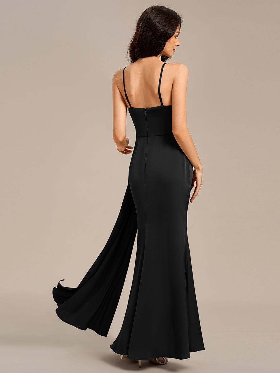 ever LIORA|Designer Spaghetti Straps Side Slit Mermaid Satin Bridesmaid Dress
