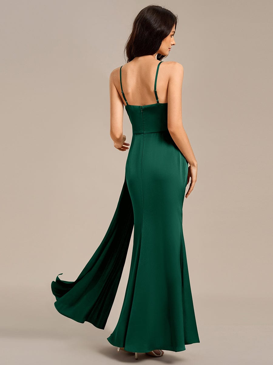 ever LIORA|Designer Spaghetti Straps Side Slit Mermaid Satin Bridesmaid Dress