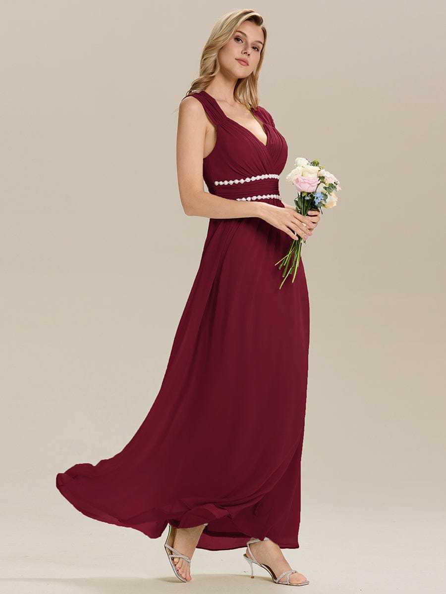 ever ZELINA| Grecian Style Pleated Chiffon Maxi Bridesmaid Dress
