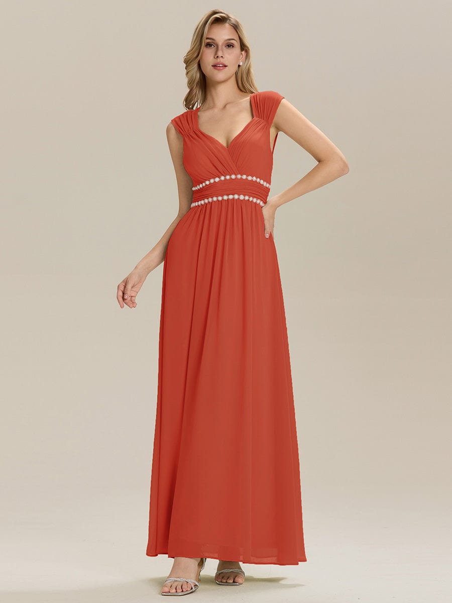 ever ZELINA| Grecian Style Pleated Chiffon Maxi Bridesmaid Dress