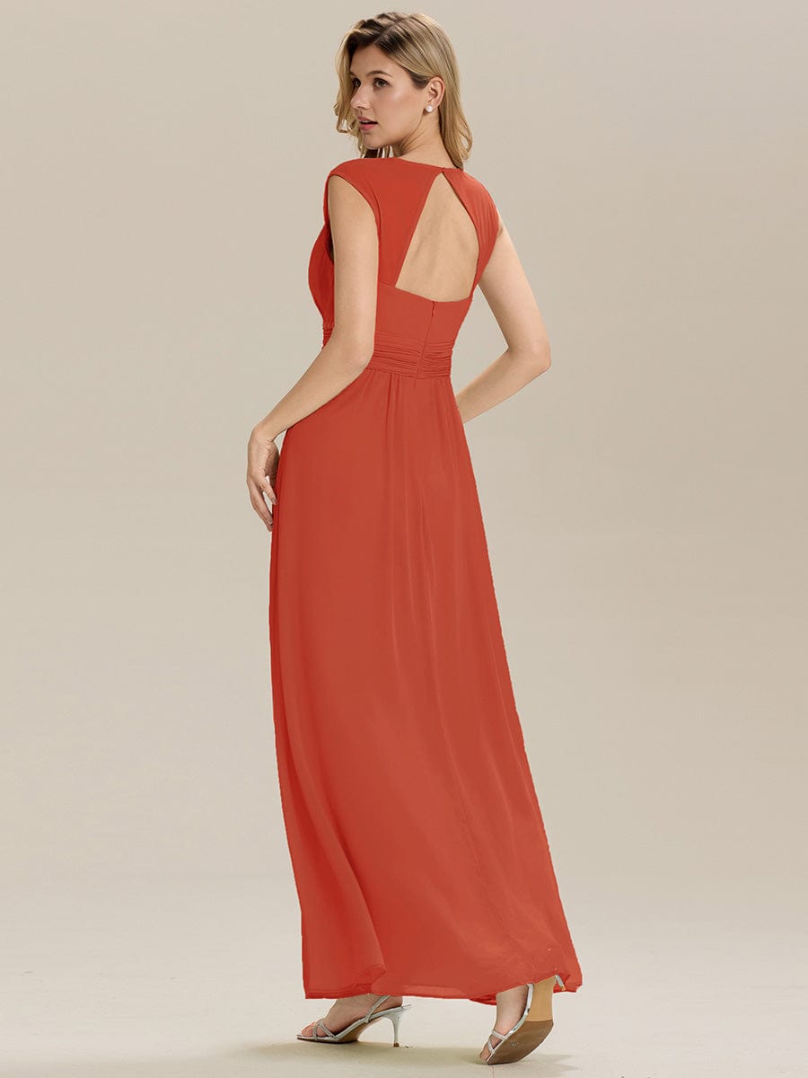 ever ZELINA| Grecian Style Pleated Chiffon Maxi Bridesmaid Dress