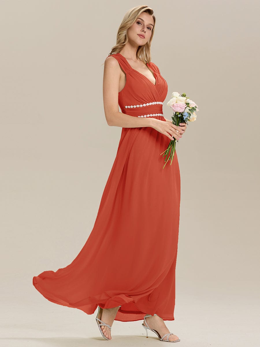 ever ZELINA| Grecian Style Pleated Chiffon Maxi Bridesmaid Dress