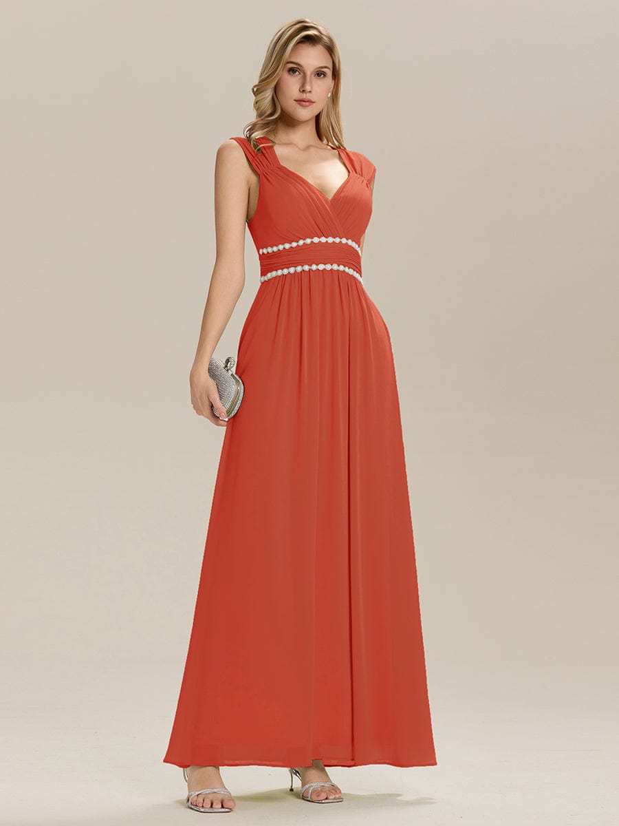 ever ZELINA| Grecian Style Pleated Chiffon Maxi Bridesmaid Dress