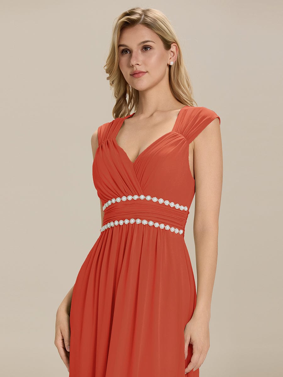 ever ZELINA| Grecian Style Pleated Chiffon Maxi Bridesmaid Dress