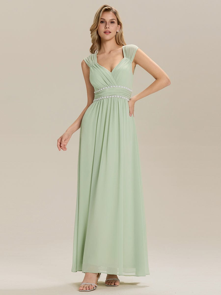 ever ZELINA| Grecian Style Pleated Chiffon Maxi Bridesmaid Dress