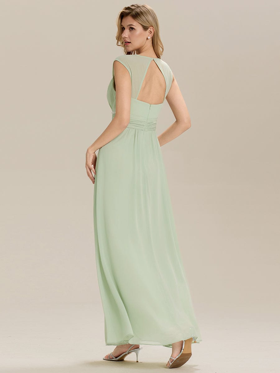 ever ZELINA| Grecian Style Pleated Chiffon Maxi Bridesmaid Dress