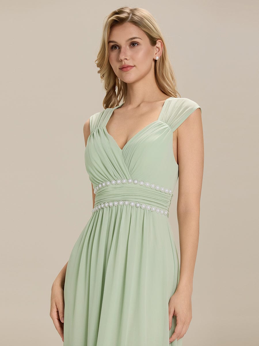 ever ZELINA| Grecian Style Pleated Chiffon Maxi Bridesmaid Dress