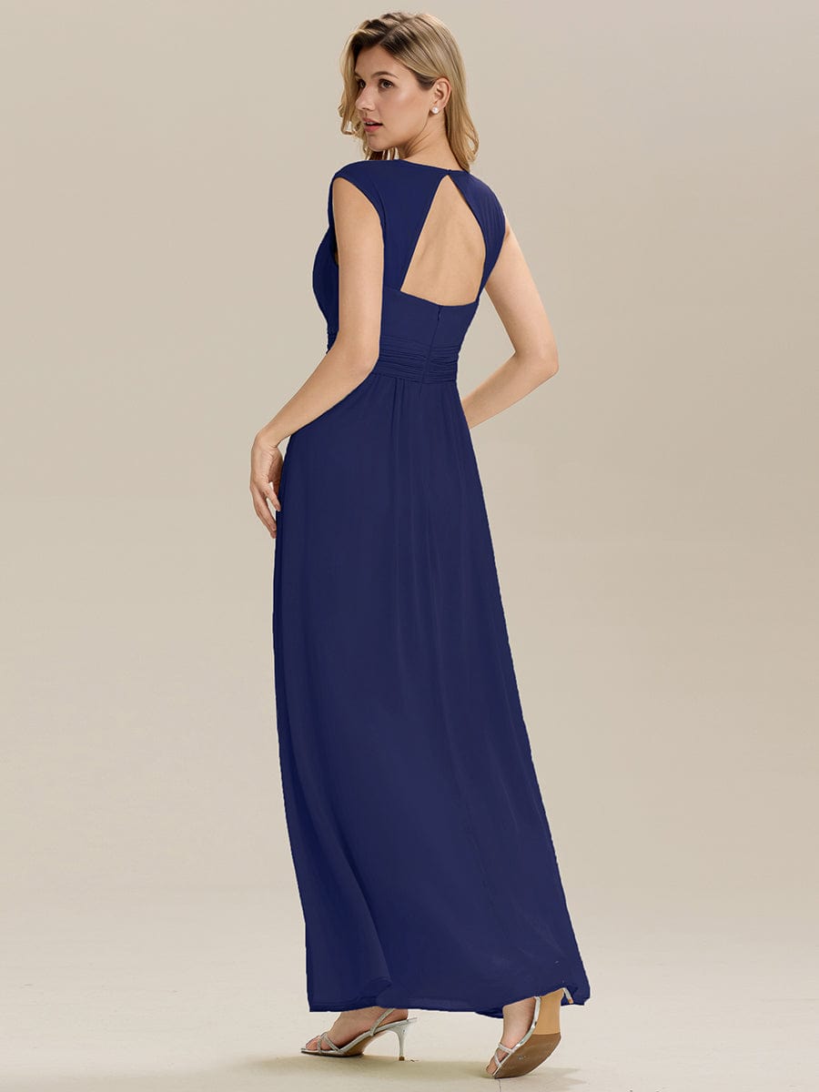 ever ZELINA| Grecian Style Pleated Chiffon Maxi Bridesmaid Dress