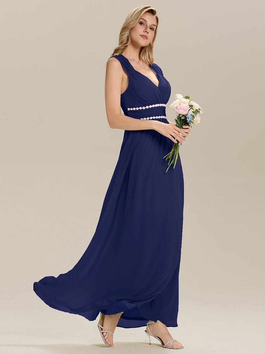 ever ZELINA| Grecian Style Pleated Chiffon Maxi Bridesmaid Dress