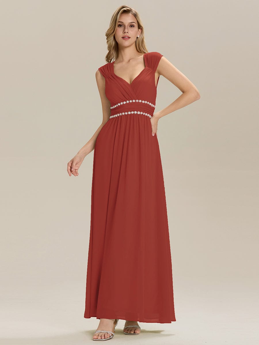 ever ZELINA| Grecian Style Pleated Chiffon Maxi Bridesmaid Dress