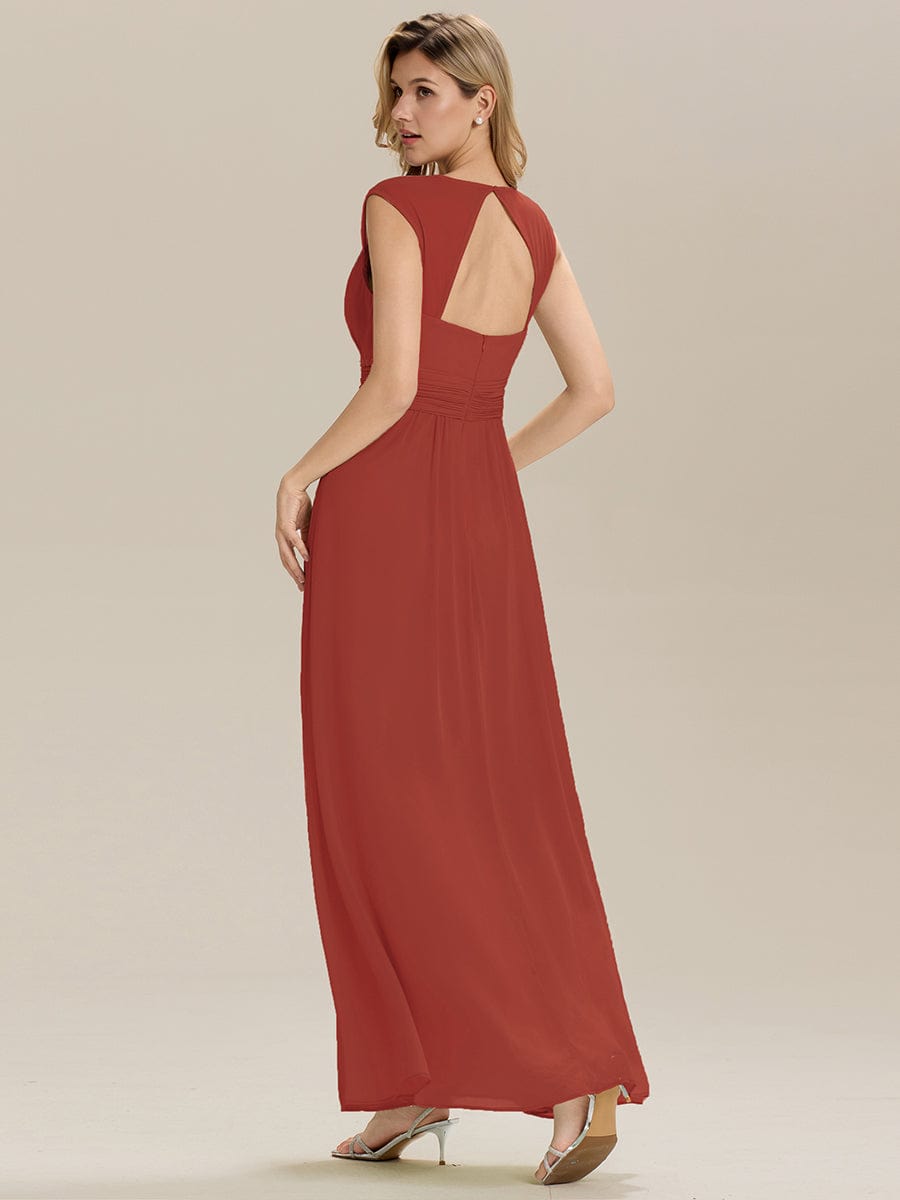 ever ZELINA| Grecian Style Pleated Chiffon Maxi Bridesmaid Dress