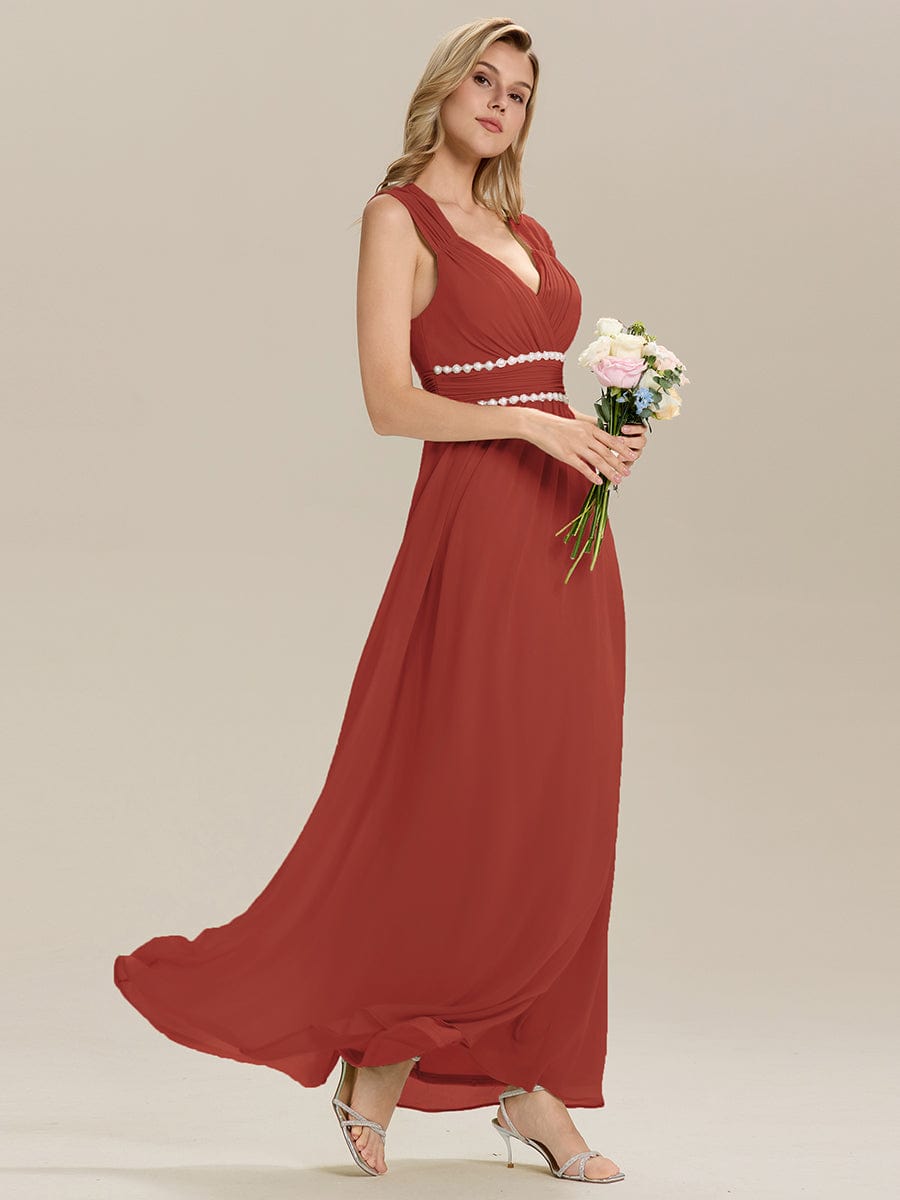 ever ZELINA| Grecian Style Pleated Chiffon Maxi Bridesmaid Dress