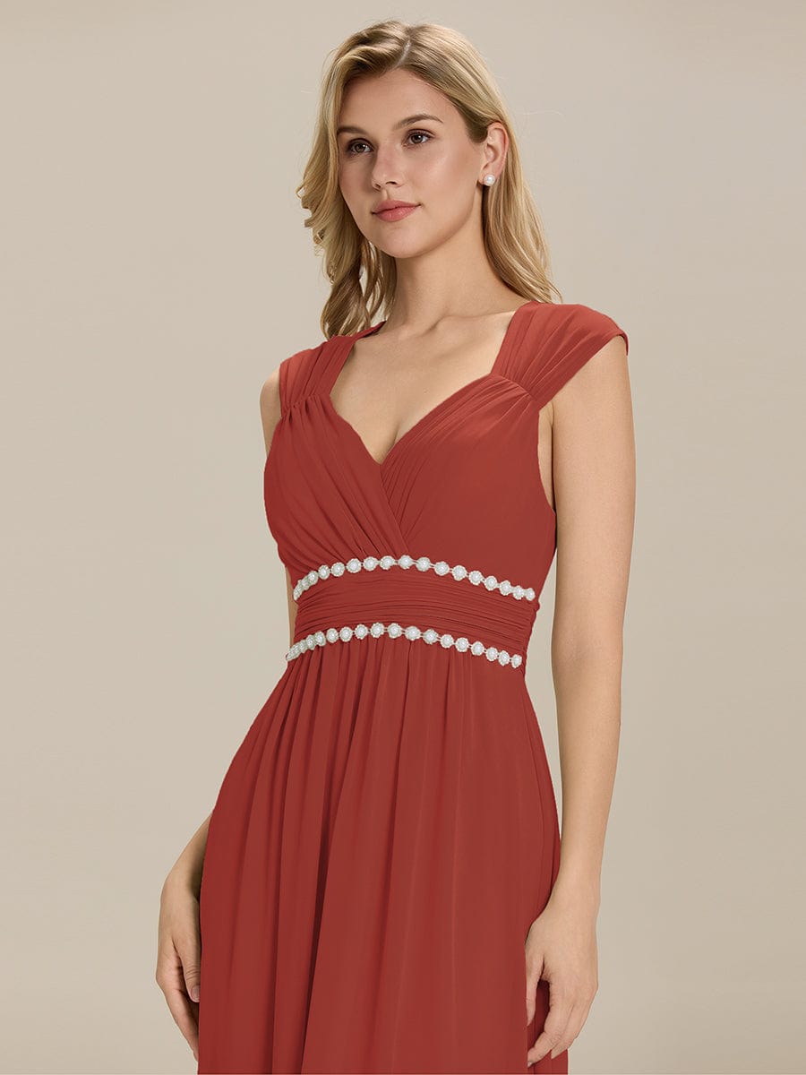 ever ZELINA| Grecian Style Pleated Chiffon Maxi Bridesmaid Dress