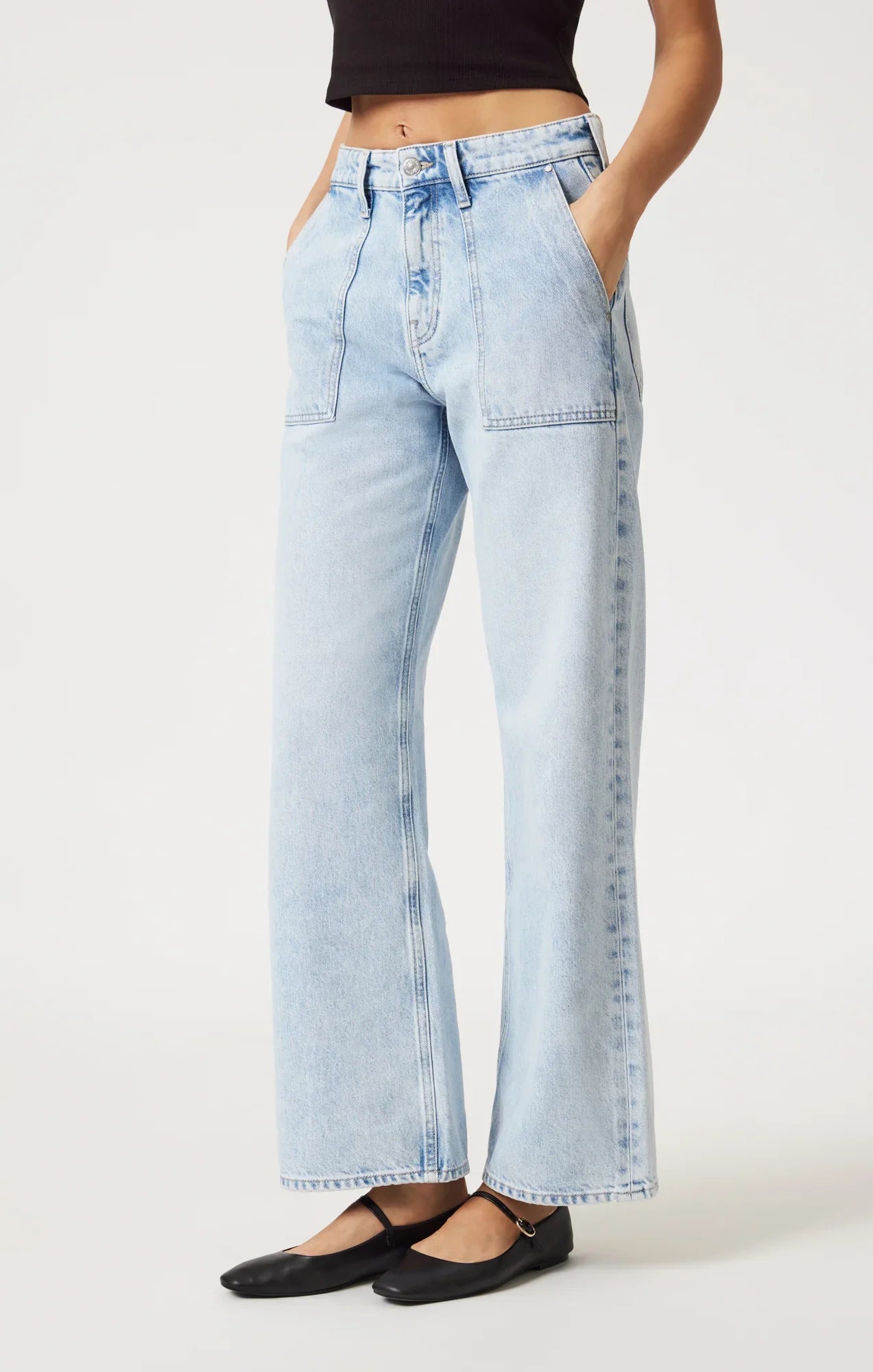 WOMEN'S MAVI CATALINA BLEACHED DENIM JEANS