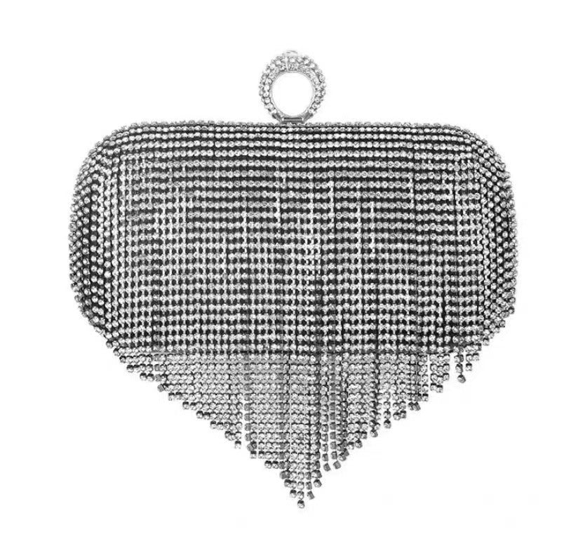 Tassel Rhinestone Dress Banquet Clutch Diamond Evening Bags