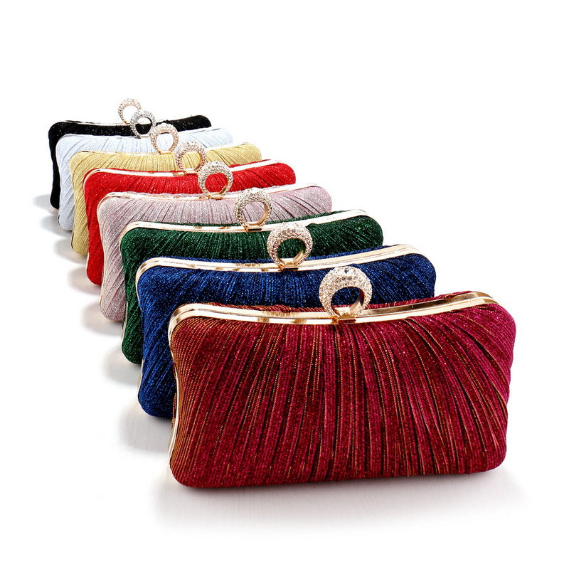Women's Pleated Dinner Luxury Banquet Hand Dress Evening Bags
