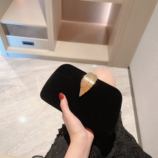 Women's Veet Dinner Rhinestone Clutch Suede Party Evening Bags