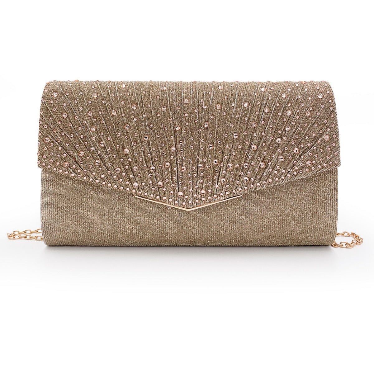 Unique Dinner Clutch Pleated Rhinestone Dress Evening Bags