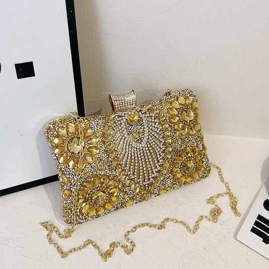Women's Dinner Flash Light Diamond Female Clutch Evening Bags