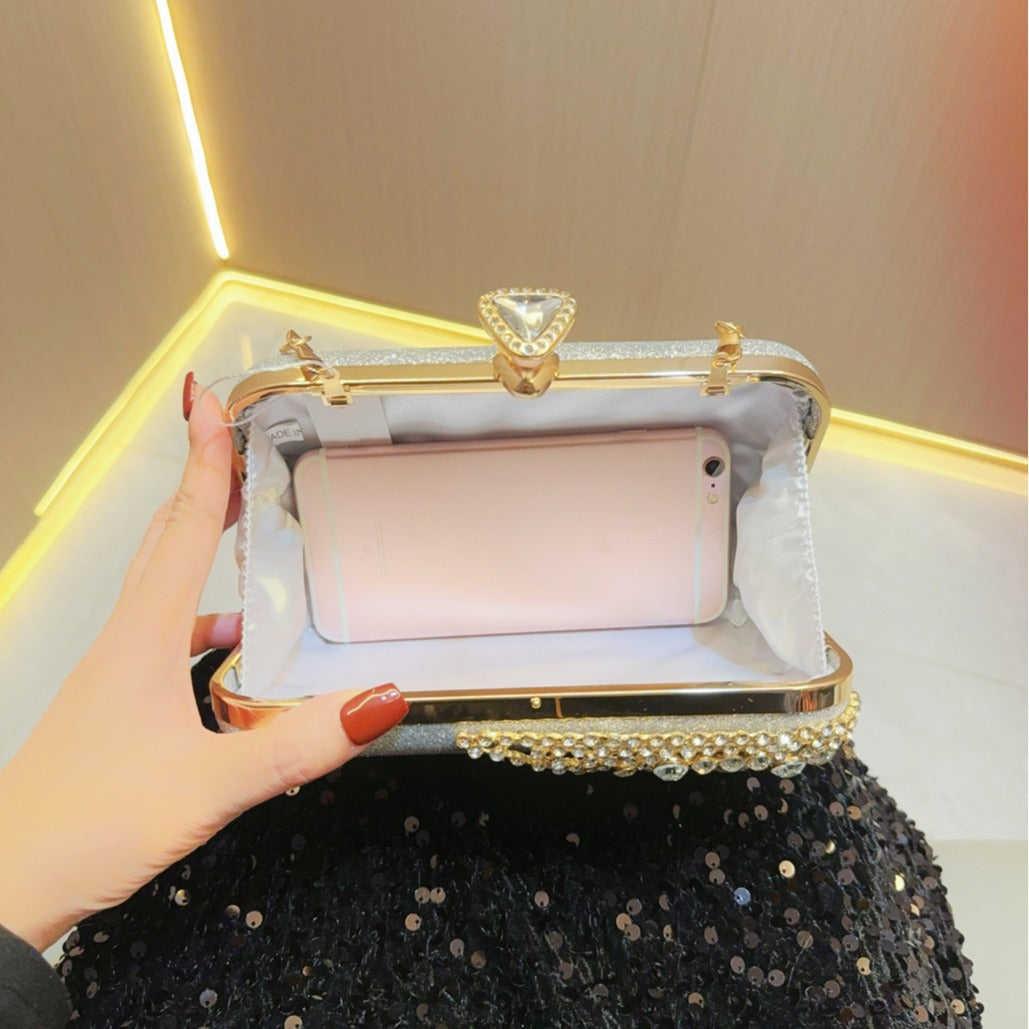 Party Diamond Dress Garment Banquet Clutch Evening Bags