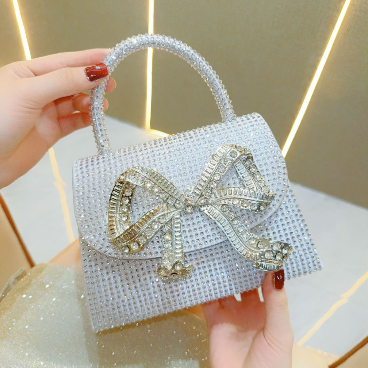 Banquet Rhinestone Quartz Full Diamond Dinner Evening Bags