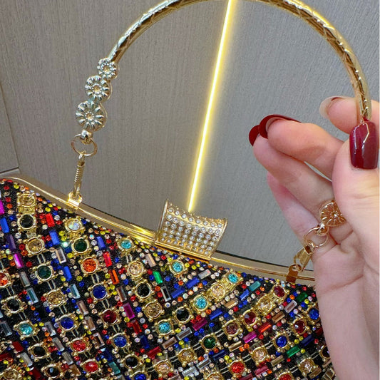 Rhinestone Wedding Birthday Banquet Diagonal Dinner Evening Bags