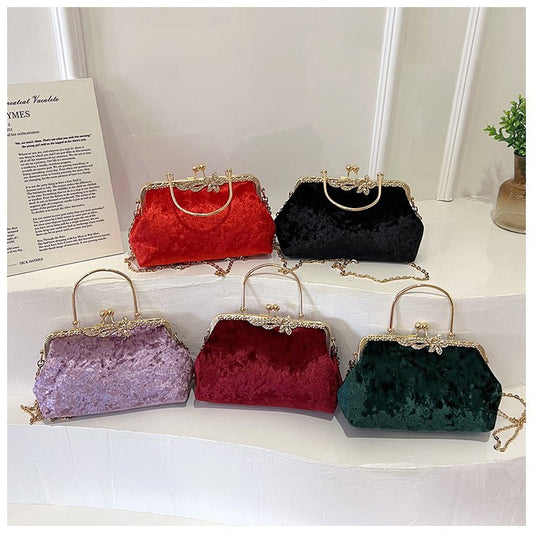 Women's Veet Portable Fashion Clip Chain Dinner Evening Bags