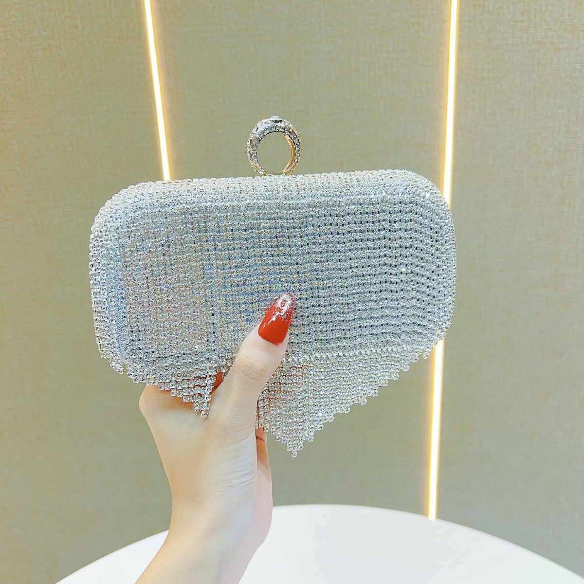 Tassel Rhinestone Dress Banquet Clutch Diamond Evening Bags