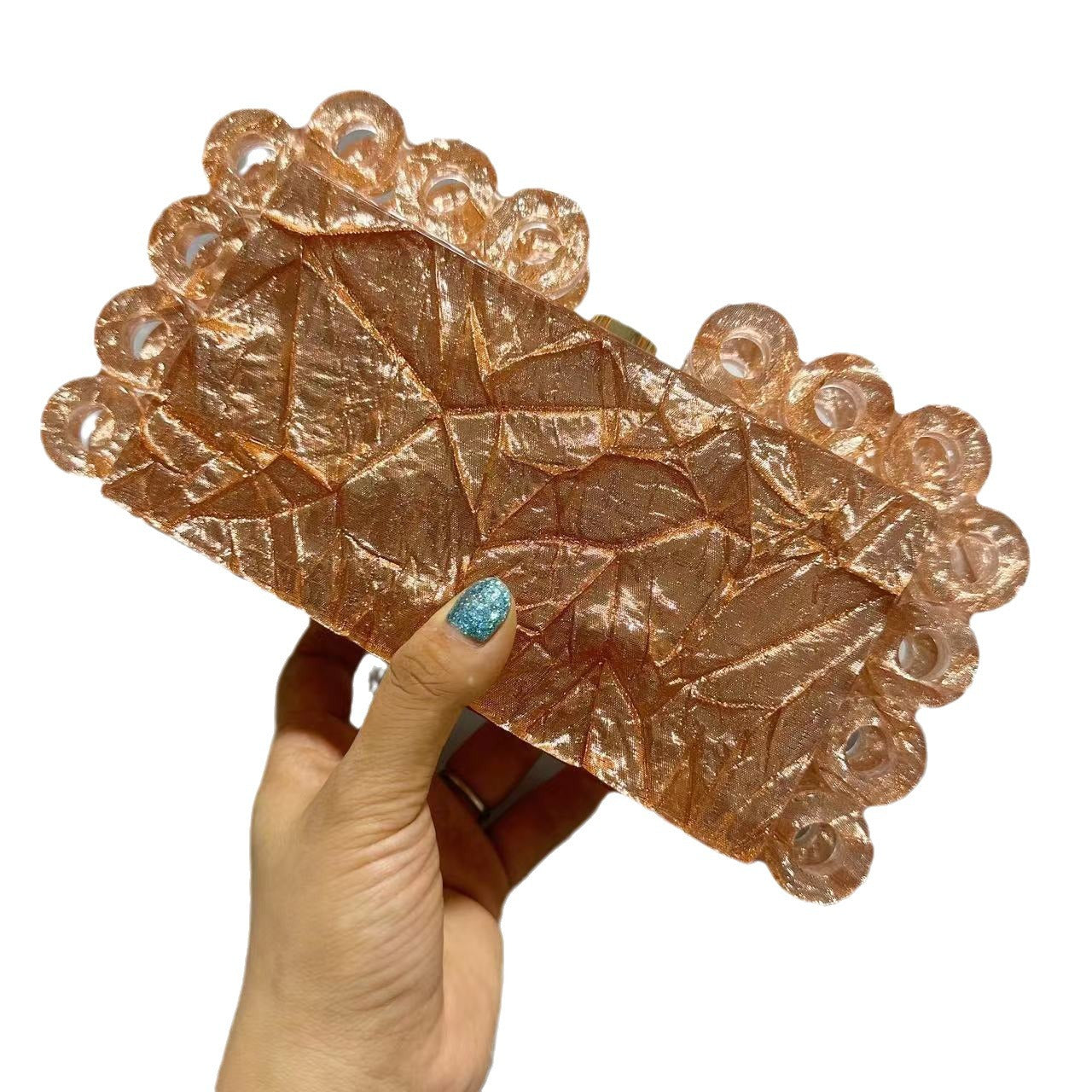 Women's Fashion Circle Acrylic Dinner Banquet Clutch Evening Bags