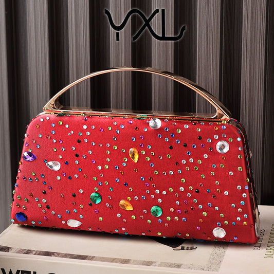 Rhinestone Dinner Silk Diamond Decorations Party Bags