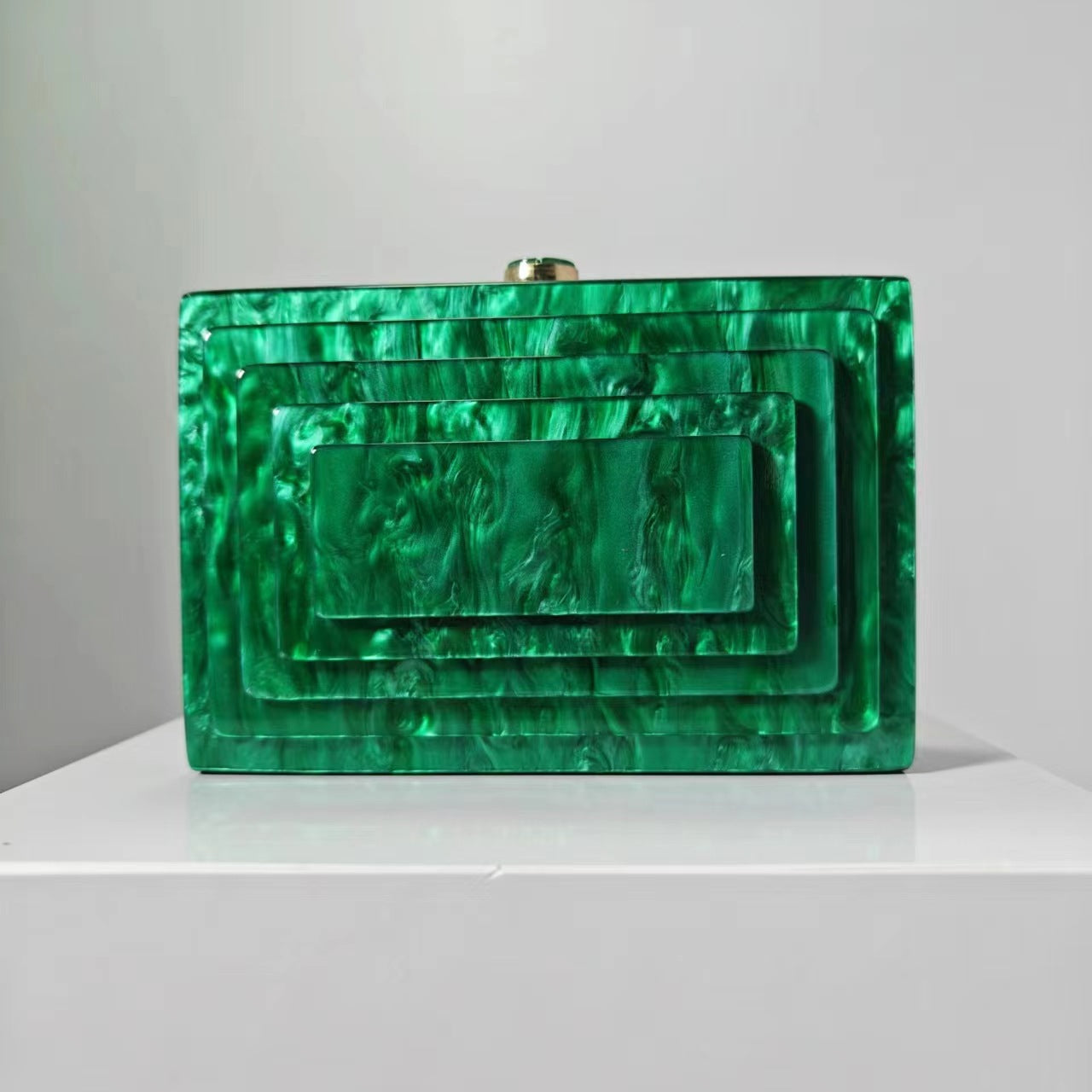 Women's Summer Dinner Retro Splicing Trendy Acrylic Evening Bags