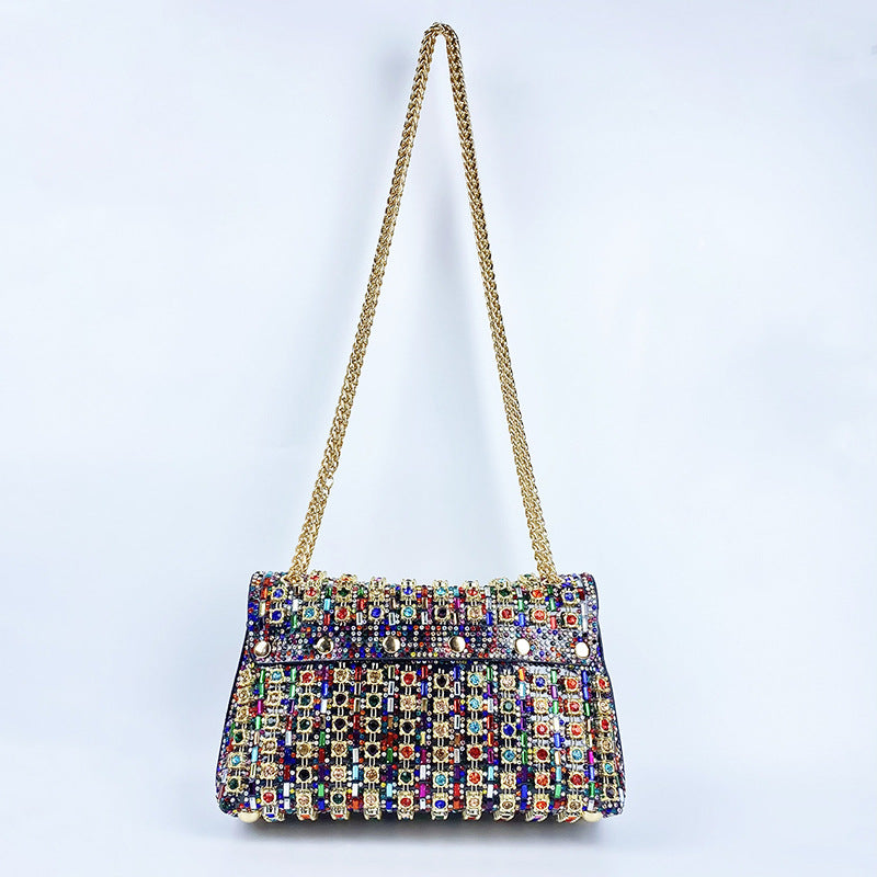 Women's Dinner Fashionable High-grade Underarm Full Diamond Evening Bags