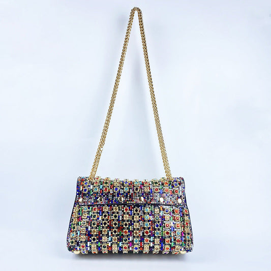 Women's Dinner Fashionable High-grade Underarm Full Diamond Evening Bags