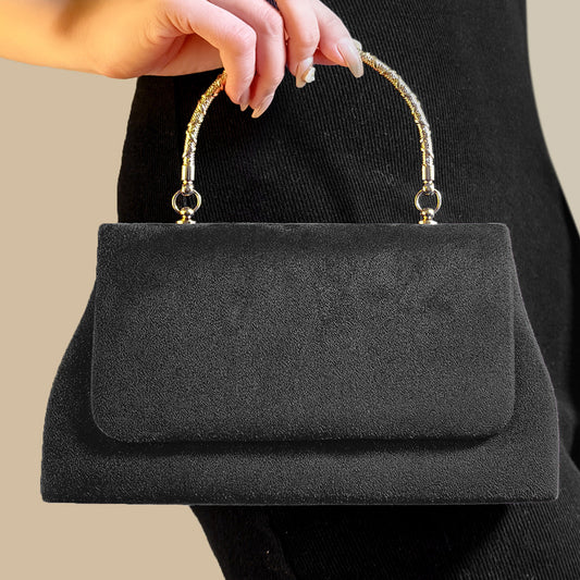 Innovative Dinner High-grade Suede Elegant Alloy Evening Bags