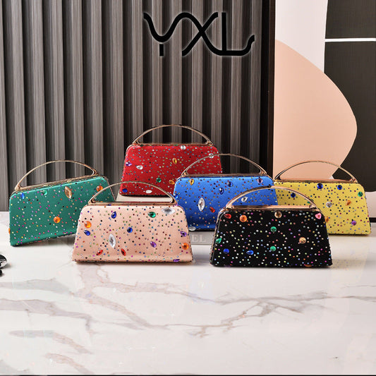 Rhinestone Dinner Silk Diamond Decorations Party Bags