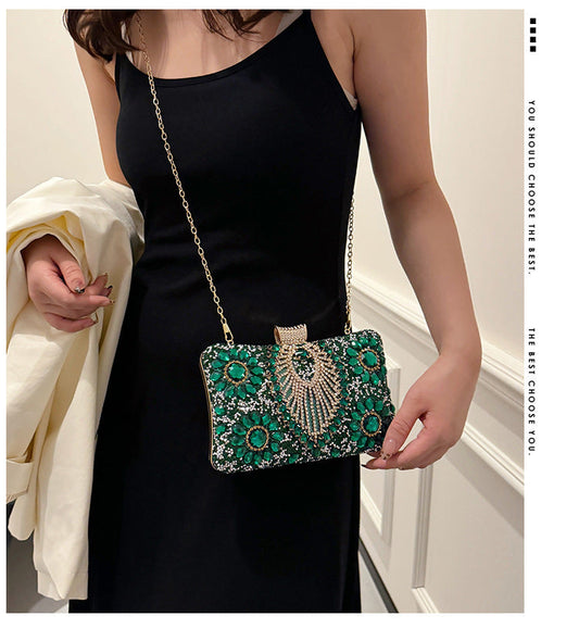 Women's Trendy Innovative Diamond Handmade Cheongsam Evening Bags