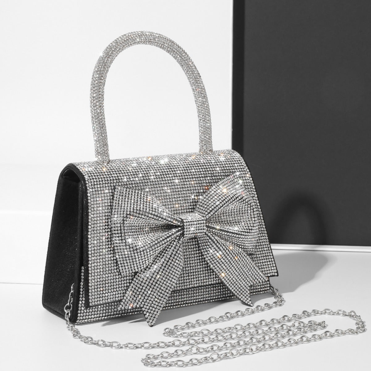 Dinner Light Luxury Full Diamond Bow Evening Bags