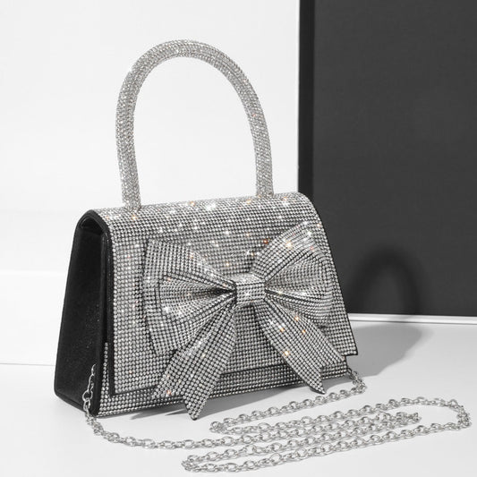 Dinner Light Luxury Full Diamond Bow Evening Bags